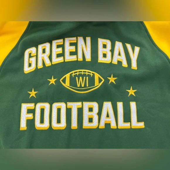 CLORPEAK Men's Green Bay Football Pullover Soft Classic Hoodie, Size Large - Picture 2 of 12